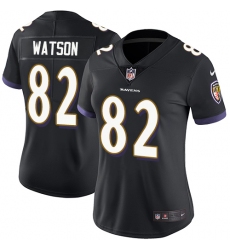 Women's Nike Baltimore Ravens #82 Benjamin Watson Black Alternate Vapor Untouchable Limited Player NFL Jersey