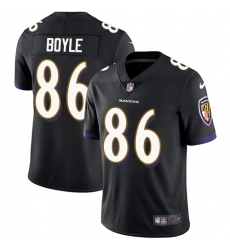 Men's Nike Baltimore Ravens #86 Nick Boyle Black Alternate Vapor Untouchable Limited Player NFL Jersey