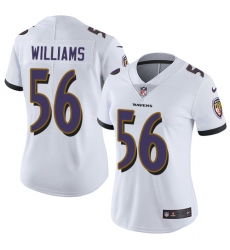 Women's Nike Baltimore Ravens #56 Tim Williams White Vapor Untouchable Limited Player NFL Jersey