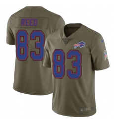 Youth Nike Buffalo Bills #83 Andre Reed Limited Olive 2017 Salute to Service NFL Jersey