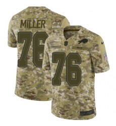 Men's Nike Buffalo Bills #76 John Miller Limited Camo 2018 Salute to Service NFL Jersey