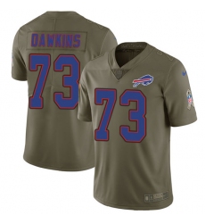 Men's Nike Buffalo Bills #73 Dion Dawkins Limited Olive 2017 Salute to Service NFL Jersey