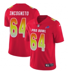 Women's Nike Buffalo Bills #64 Richie Incognito Limited Red 2018 Pro Bowl NFL Jersey