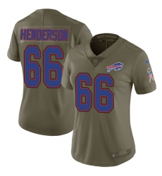 Women's Nike Buffalo Bills #66 Seantrel Henderson Limited Olive 2017 Salute to Service NFL Jersey