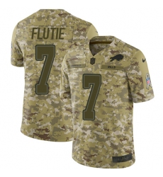 Youth Nike Buffalo Bills #7 Doug Flutie Limited Camo 2018 Salute to Service NFL Jersey