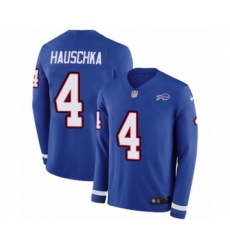 Men's Nike Buffalo Bills #4 Stephen Hauschka Limited Royal Blue Therma Long Sleeve NFL Jersey
