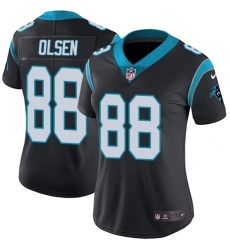 Women's Nike Carolina Panthers #88 Greg Olsen Black Team Color Vapor Untouchable Limited Player NFL Jersey