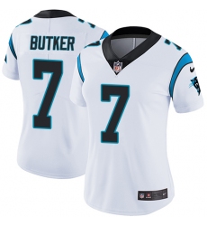 Women's Nike Carolina Panthers #7 Harrison Butker White Vapor Untouchable Limited Player NFL Jersey