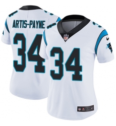 Women's Nike Carolina Panthers #34 Cameron Artis-Payne White Vapor Untouchable Limited Player NFL Jersey