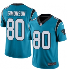 Men's Nike Carolina Panthers #80 Scott Simonson Blue Alternate Vapor Untouchable Limited Player NFL Jersey