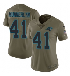 Women's Nike Carolina Panthers #41 Captain Munnerlyn Limited Olive 2017 Salute to Service NFL Jersey