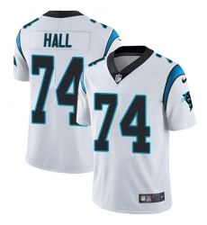 Youth Nike Carolina Panthers #74 Daeshon Hall White Vapor Untouchable Limited Player NFL Jersey