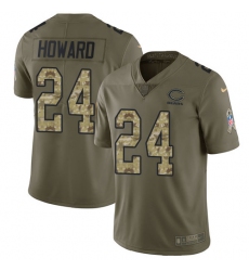 Youth Nike Chicago Bears #24 Jordan Howard Limited Olive/Camo Salute to Service NFL Jersey