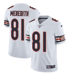 Men's Nike Chicago Bears #81 Cameron Meredith White Vapor Untouchable Limited Player NFL Jersey