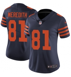 Women's Nike Chicago Bears #81 Cameron Meredith Navy Blue Alternate Vapor Untouchable Limited Player NFL Jersey