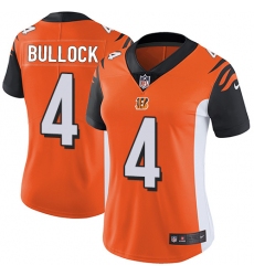 Women's Nike Cincinnati Bengals #4 Randy Bullock Vapor Untouchable Limited Orange Alternate NFL Jersey