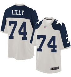 Men's Nike Dallas Cowboys #74 Bob Lilly Limited White Throwback Alternate NFL Jersey