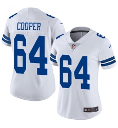 Women's Nike Dallas Cowboys #64 Jonathan Cooper White Vapor Untouchable Limited Player NFL Jersey