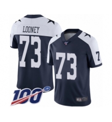 Men's Dallas Cowboys #73 Joe Looney Navy Blue Throwback Alternate Vapor Untouchable Limited Player 100th Season Football Jersey