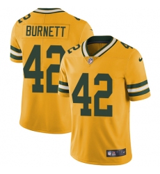 Youth Nike Green Bay Packers #42 Morgan Burnett Limited Gold Rush Vapor Untouchable NFL Jersey