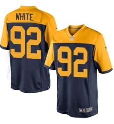 Men's Nike Green Bay Packers #92 Reggie White Limited Navy Blue Alternate NFL Jersey