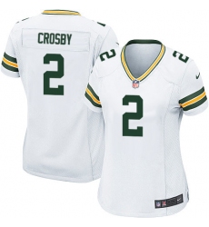 Women's Nike Green Bay Packers #2 Mason Crosby Game White NFL Jersey