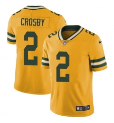 Youth Nike Green Bay Packers #2 Mason Crosby Limited Gold Rush Vapor Untouchable NFL Jersey