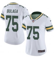 Women's Nike Green Bay Packers #75 Bryan Bulaga White Vapor Untouchable Limited Player NFL Jersey