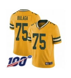 Youth Green Bay Packers #75 Bryan Bulaga Limited Gold Rush Vapor Untouchable 100th Season Football Jersey