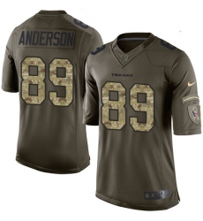 Men's Nike Houston Texans #89 Stephen Anderson Elite Green Salute to Service NFL Jersey
