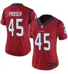 Women's Nike Houston Texans #45 Jay Prosch Limited Red Alternate Vapor Untouchable NFL Jersey