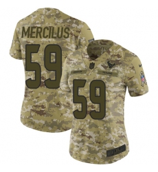 Women's Nike Houston Texans #59 Whitney Mercilus Limited Camo 2018 Salute to Service NFL Jersey