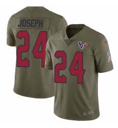Men's Nike Houston Texans #24 Johnathan Joseph Limited Olive 2017 Salute to Service NFL Jersey