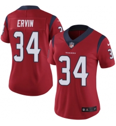 Women's Nike Houston Texans #34 Tyler Ervin Limited Red Alternate Vapor Untouchable NFL Jersey