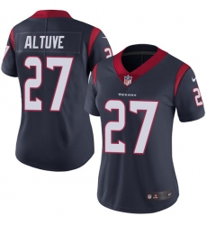Women's Nike Houston Texans #27 Jose Altuve Elite Navy Blue Team Color NFL Jersey