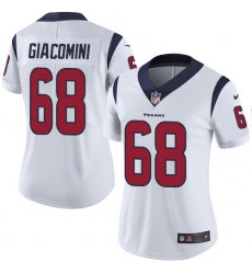 Women's Nike Houston Texans #68 Breno Giacomini White Vapor Untouchable Limited Player NFL Jersey