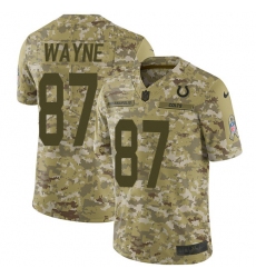 Men's Nike Indianapolis Colts #87 Reggie Wayne Limited Camo 2018 Salute to Service NFL Jersey