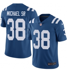 Men's Nike Indianapolis Colts #38 Christine Michael Sr Royal Blue Team Color Vapor Untouchable Limited Player NFL Jersey