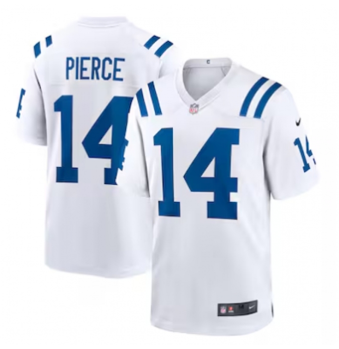 Men's Indianapolis Colts #14 Alec Pierce Limited White Royal Player Jersey