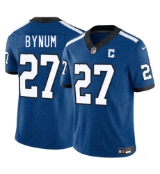 Men's Indianapolis Colts #27 Cam Bynum Blue 2025 F.U.S.E. Throwback Vapor Limited Football Stitched Jersey