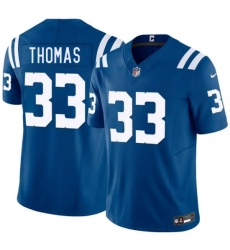 Men's Indianapolis Colts #33 Juanyeh Thomas Blue 2026 F.U.S.E. Vapor Limited Football Stitched Jersey
