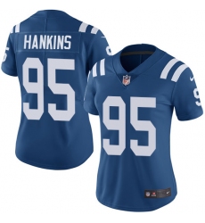 Women's Nike Indianapolis Colts #95 Johnathan Hankins Royal Blue Team Color Vapor Untouchable Limited Player NFL Jersey