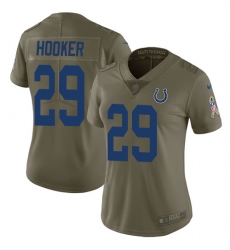 Women's Nike Indianapolis Colts #29 Malik Hooker Limited Olive 2017 Salute to Service NFL Jersey
