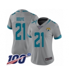 Women's Jacksonville Jaguars #21 A.J. Bouye Silver Inverted Legend Limited 100th Season Football Jersey