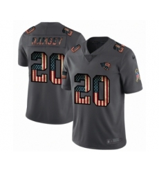 Men's Jacksonville Jaguars #20 Jalen Ramsey Limited Black USA Flag 2019 Salute To Service Football Jersey