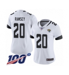 Women's Nike Jacksonville Jaguars #20 Jalen Ramsey White Vapor Untouchable Limited Player 100th Season NFL Jersey