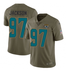 Youth Nike Jacksonville Jaguars #97 Malik Jackson Limited Olive 2017 Salute to Service NFL Jersey