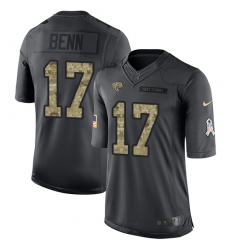 Youth Nike Jacksonville Jaguars #17 Arrelious Benn Limited Black 2016 Salute to Service NFL Jersey