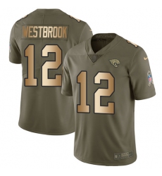 Men's Nike Jacksonville Jaguars #12 Dede Westbrook Limited Olive/Gold 2017 Salute to Service NFL Jersey