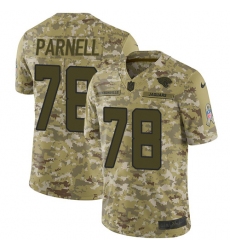 Youth Nike Jacksonville Jaguars #78 Jermey Parnell Limited Camo 2018 Salute to Service NFL Jerseyy